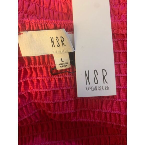 NSR Iris Hammered Satin Smocked Mini Dress - Picture 8 of 9